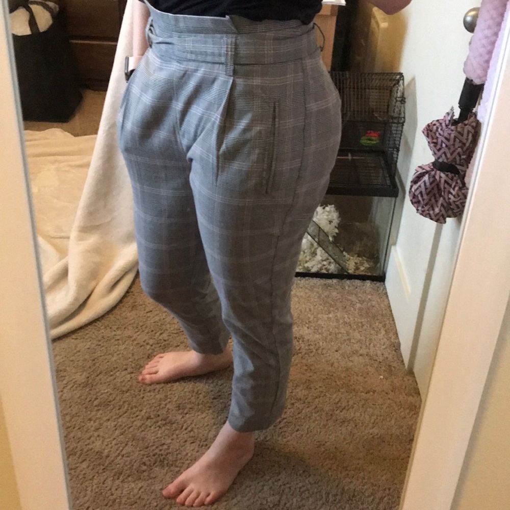 Plaid business casual pants for woman